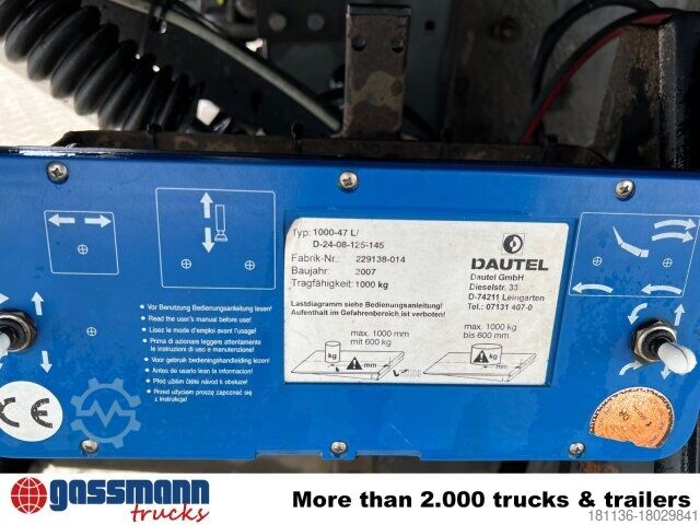 Box truck Mercedes-Benz Atego 1224 L, Möbelkoffer, Dautel LBW, 42 cbm