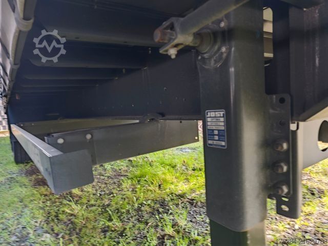 Open semitrailer with tarp KÖGEL MEGA Hubdach, Vario FIX, 1. Liftachse