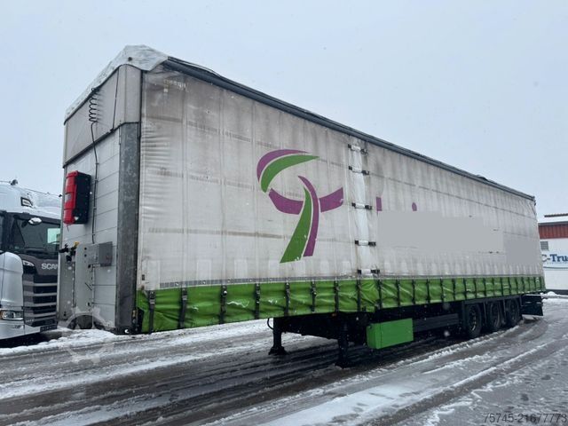 Open semitrailer with tarp SCHMITZ CARGOBULL SCB*S3T *  * LIFTACHSE * HUBDACH*ÜBERBREITE