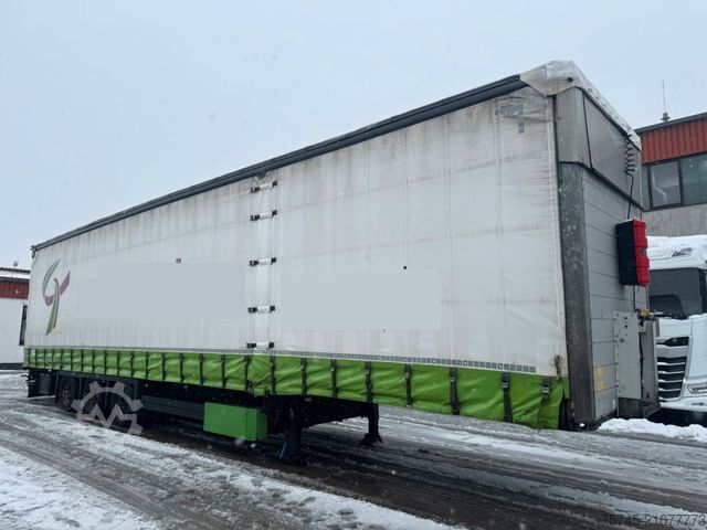 Open semitrailer with tarp SCHMITZ CARGOBULL SCB*S3T *  * LIFTACHSE * HUBDACH*ÜBERBREITE