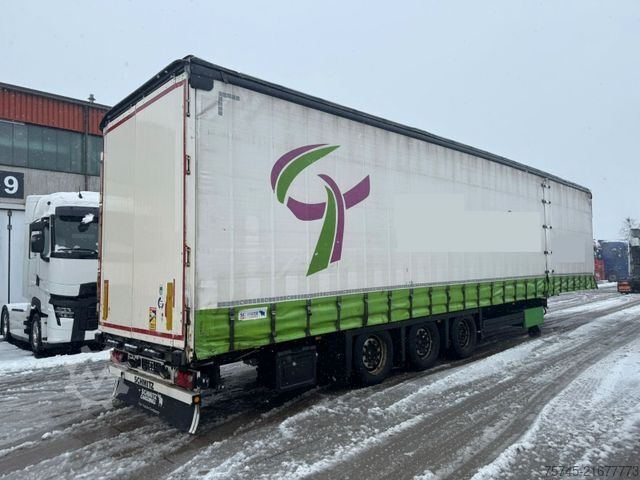 Open semitrailer with tarp SCHMITZ CARGOBULL SCB*S3T *  * LIFTACHSE * HUBDACH*ÜBERBREITE
