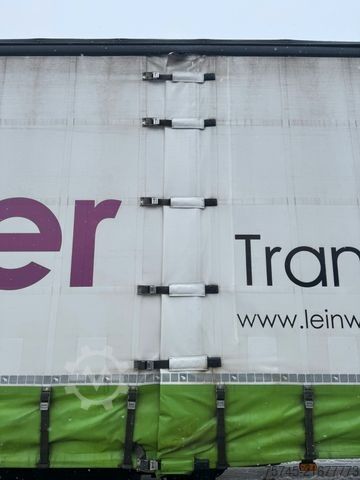 Open semitrailer with tarp SCHMITZ CARGOBULL SCB*S3T *  * LIFTACHSE * HUBDACH*ÜBERBREITE