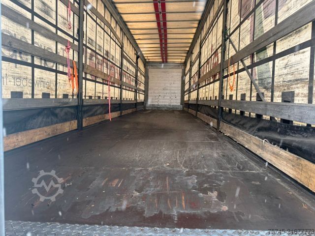 Open semitrailer with tarp SCHMITZ CARGOBULL SCB*S3T *  * LIFTACHSE * HUBDACH*ÜBERBREITE