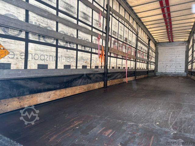 Open semitrailer with tarp SCHMITZ CARGOBULL SCB*S3T *  * LIFTACHSE * HUBDACH*ÜBERBREITE