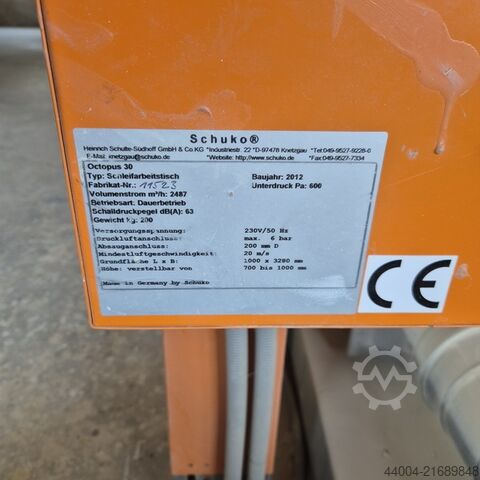 Schleiftisch Schuko Octopus Typ 30