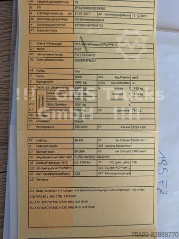 Kastenwagen FIAT Ducato Multijet 130 / Nur 88500 Km / load 1400kg