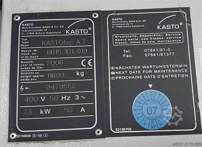 Automatic Band Saw Kasto KASTOtec A7