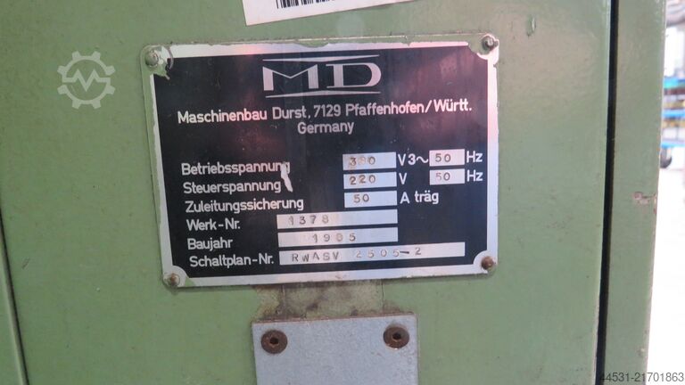 Dreiwalzen Rundbiegemaschine Durst RWASV 2505