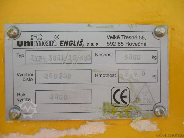 Pallet fork Uniman ZVPV 5000 KG   (3558)