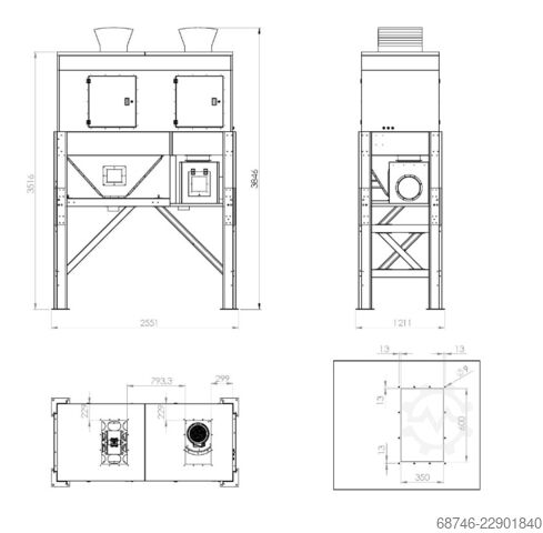 Dust collector BIG BAG ONE 8900 m3/h Holzing RLA BIG BAG ONE 8900 m3/h