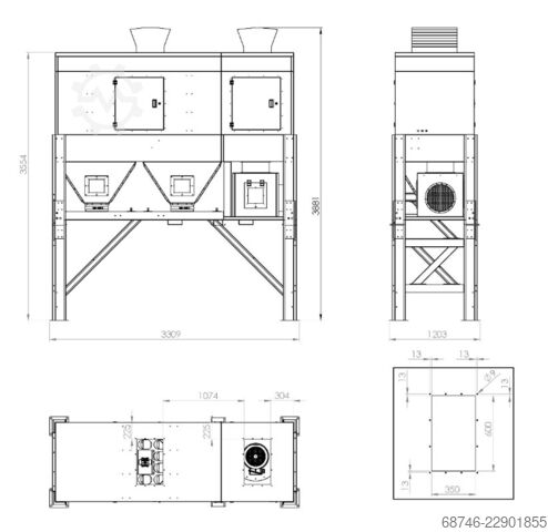 Big bag dust collector Holzing RLA BIG BAG TWO 11 300m3/h