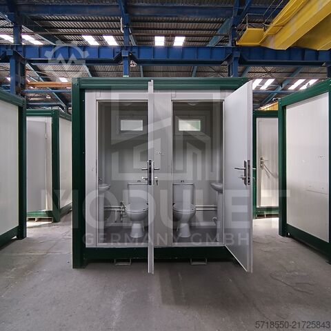 Toilet container 3.83 m² | 268×143 cm Module T Germany GmbH Sanitärcontainer 2 Kabinen kaufen NEU