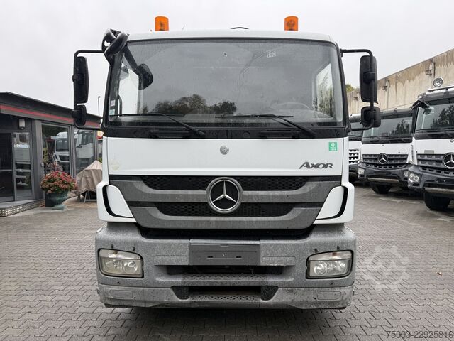 Flatbed truck Mercedes-Benz Axor 2533 6X2 Kran Hiab 144-2