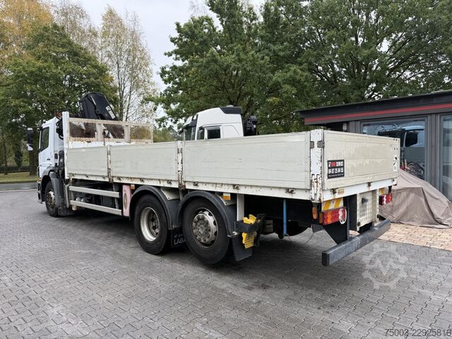 Flatbed truck Mercedes-Benz Axor 2533 6X2 Kran Hiab 144-2