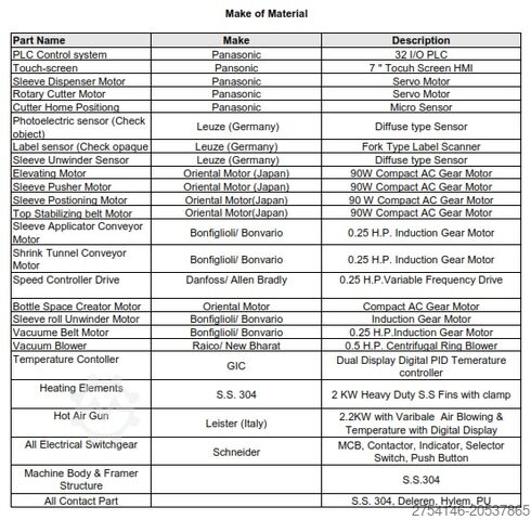 Sleeve Shrink Machine - Under Warranty  SVSSA-ASM