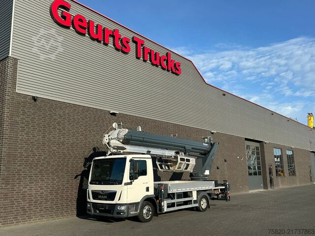 Crane truck MAN TGL 7.180 4X2 BB BOCKER AK37/4000 + JIB MONTAGE...