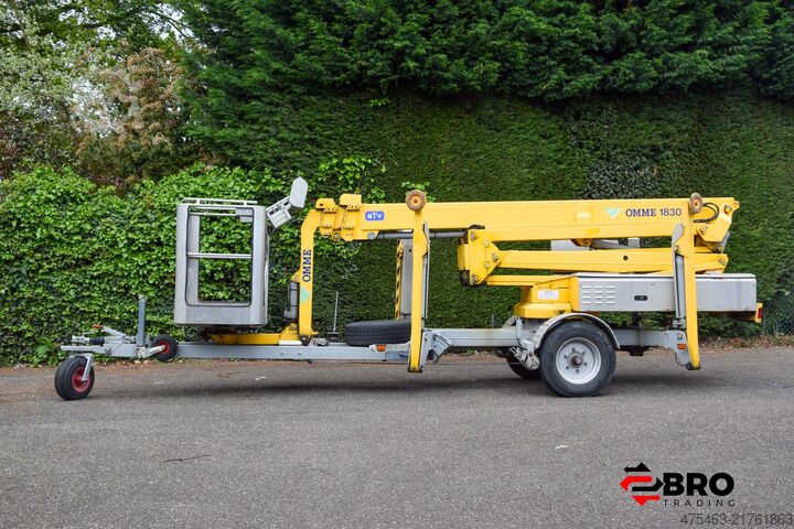 Trailer-mounted aerial work platform + Self-propelled Ommelift 1830 EBZX Aanhangerhoogwerker