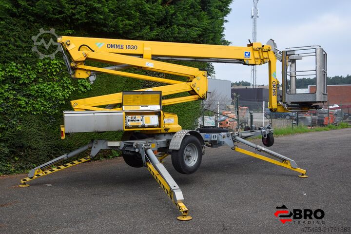 Trailer-mounted aerial work platform + Self-propelled Ommelift 1830 EBZX Aanhangerhoogwerker