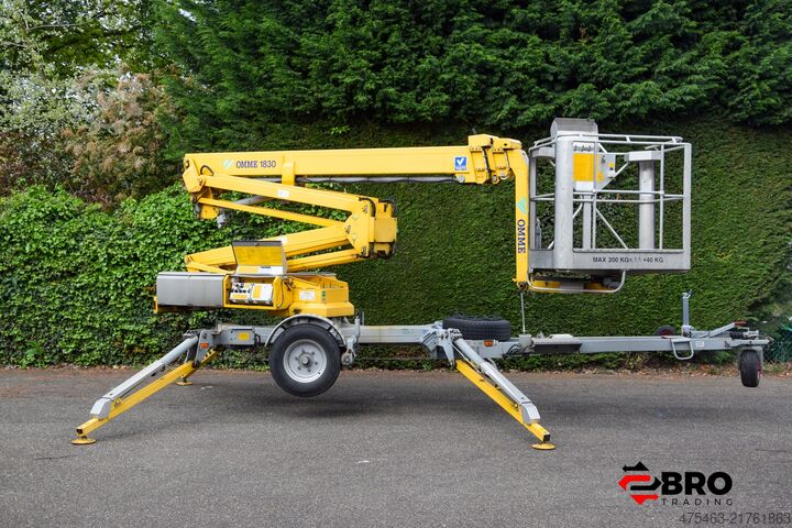 Trailer-mounted aerial work platform + Self-propelled Ommelift 1830 EBZX Aanhangerhoogwerker