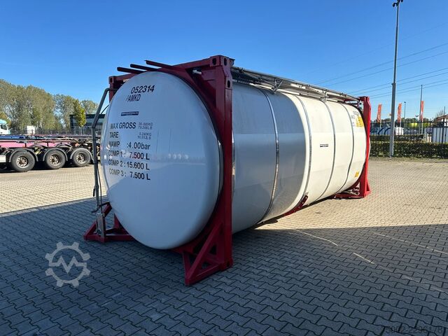 Tank container Van Hool 20FT SWAP BODY / 30.600L / 3 comp (7.500L + 15...