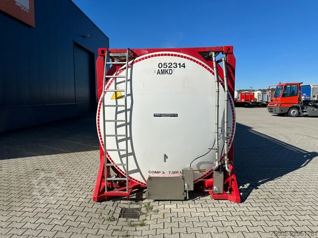 Tank container Van Hool 20FT SWAP BODY / 30.600L / 3 comp (7.500L + 15...