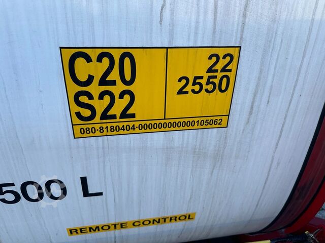 Tank container Van Hool 20FT SWAP BODY / 30.600L / 3 comp (7.500L + 15...