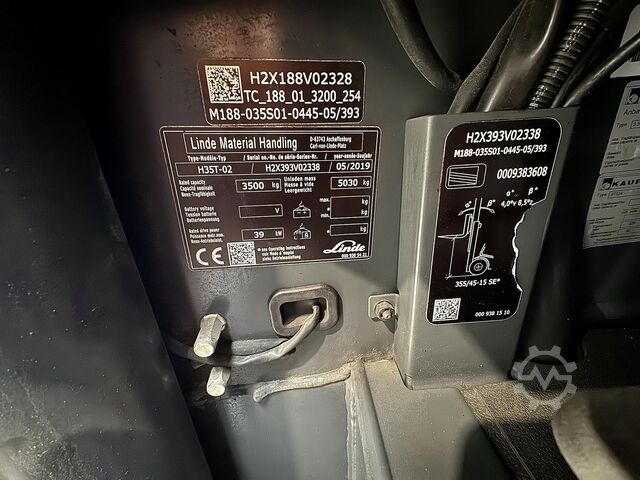 2019, UVV inspection valid until 05/2027, 14,081 operating hours Linde H35T