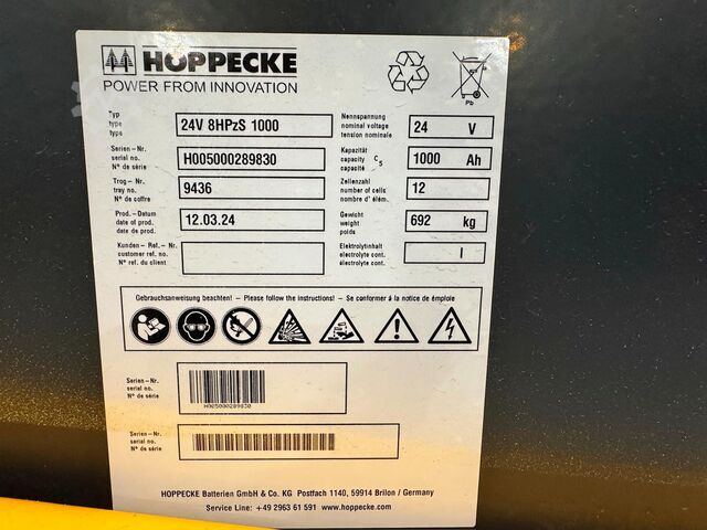 03/2024 serviced + UVV valid until 06/2027 Jungheinrich EFG115