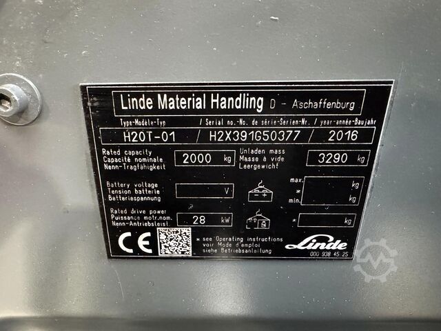 016 UVV 09/2027 6.836 Stunden Linde H20T