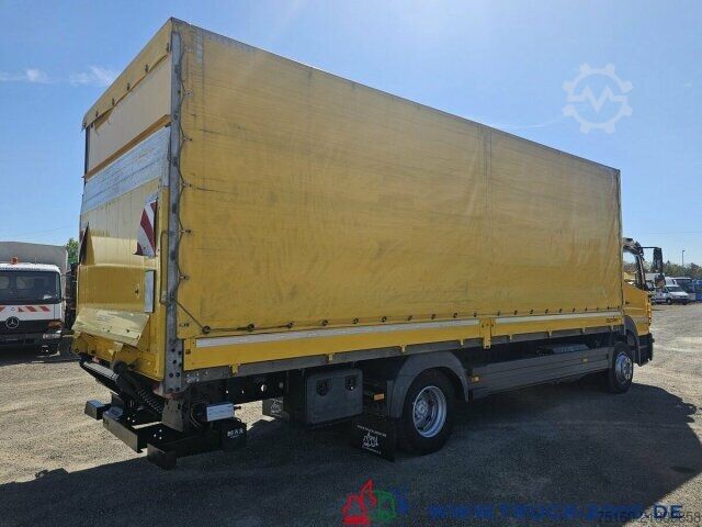 Flatbed truck with tarp Mercedes-Benz Atego 1227 Plane Spriegel LBW BÄR 1.500 Kg + AHK