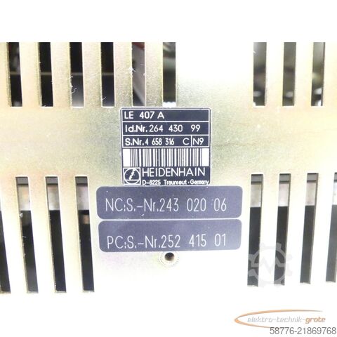 Component Heidenhain LE 407 A Steuerung ID: 264430-99 / 264 430 99 SN: 4658316C