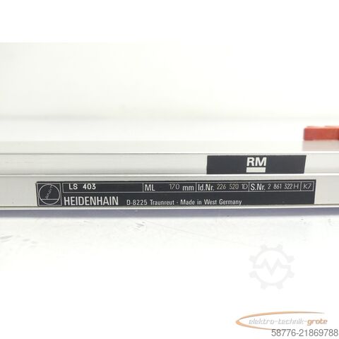 Component Heidenhain LS 403 ML 170mm ID: 226 520 1D SN: 2861322H --
