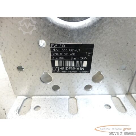 Component Heidenhain PW 210 ID: 333 081-01 Bremswiderstand SN: 8811610