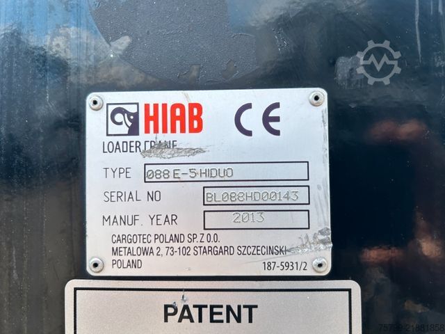 Truck mounted crane IVECO 120E25 Eurocargo Pritsche +HIAB XS 088 Kran