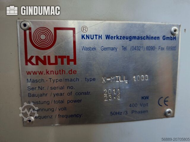 VERTIKALES BEARBEITUNGSZENTRUM KNUTH XMill 1000 TB