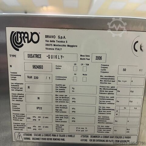 Used Bravo Quikly automatic depositing and forming machine Bravo dosatrice Quikly