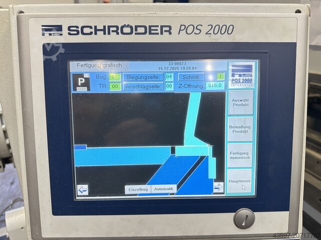 Schwenkbiegemaschine Schröder MPB 3200x2,0 mm