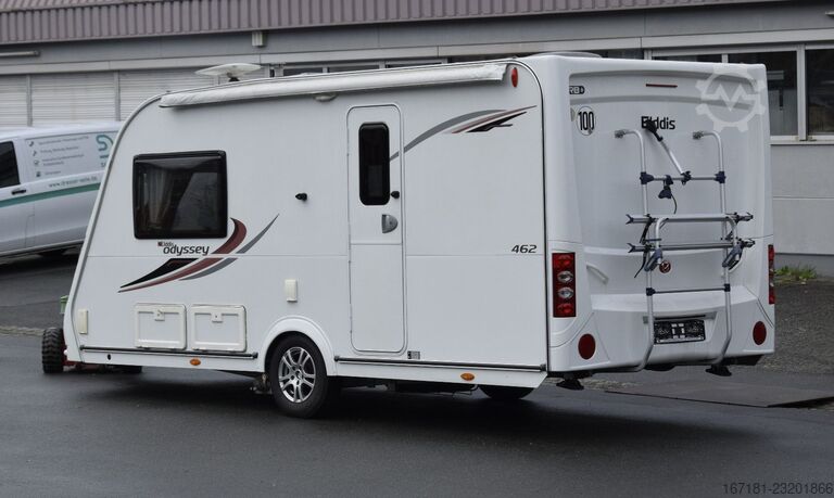 Wohnwagen  Elddis Odyssey 462 mit Mover und Vorzelt