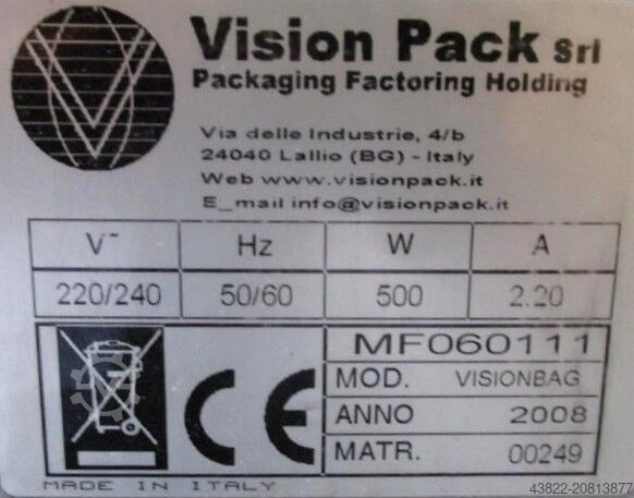 Folienverpackungsmaschine mit Förderband Minipack-Torre Mailbag