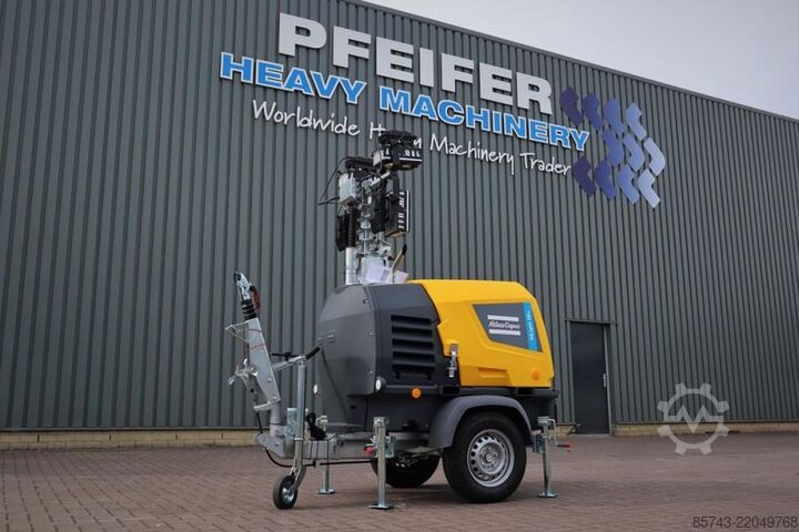 Lichtturm Atlas Copco Hilight H6+ Valid inspection, Max Boom Height 8m,