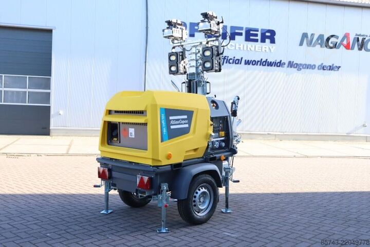 Lichtturm Atlas Copco Hilight H6+ Valid inspection, Max Boom Height 8m,