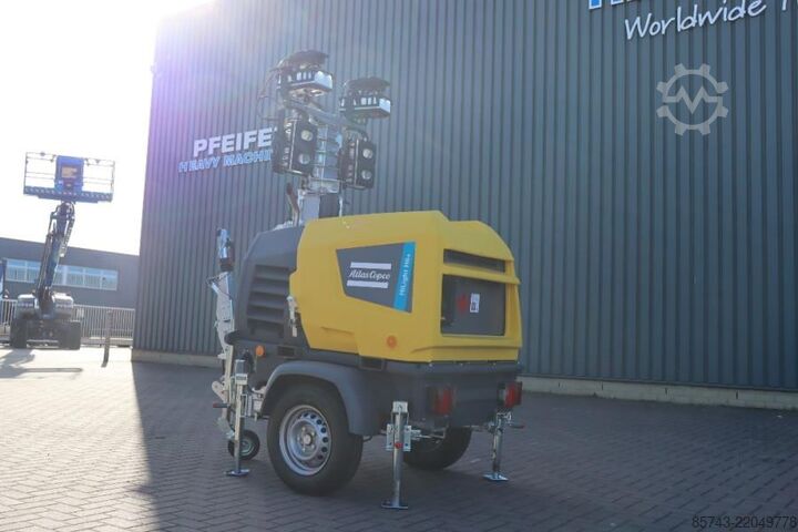 Lichtturm Atlas Copco Hilight H6+ Valid inspection, Max Boom Height 8m,