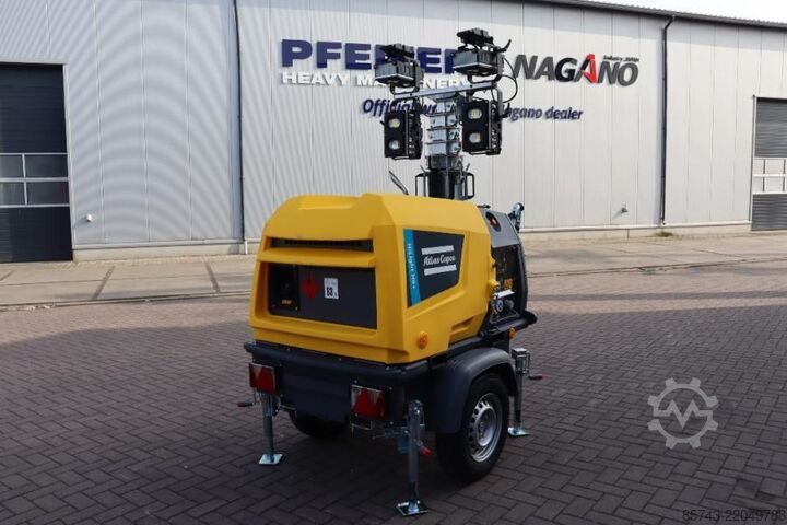Lichtturm Atlas Copco Hilight H6+ Valid inspection, Max Boom Height 8m,
