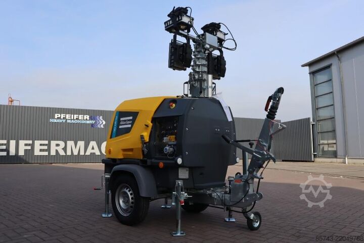 Lichtturm Atlas Copco Hilight H6+ Valid inspection, Max Boom Height 8m,