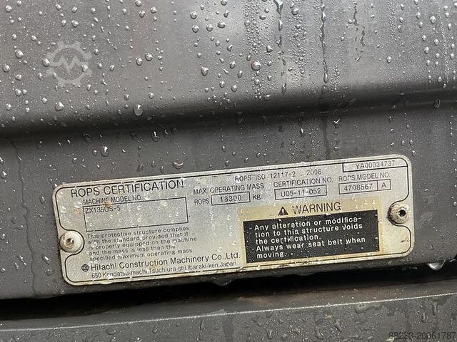 Crawler excavator Hitachi ZX135US-5B