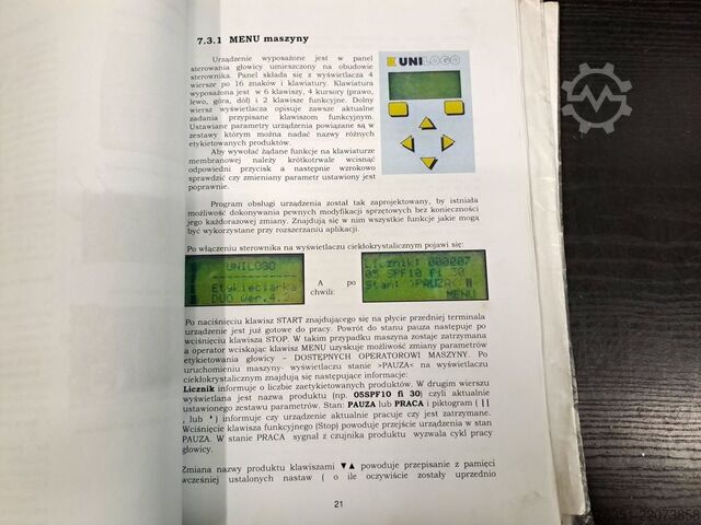 Etikettiermaschine für selbstklebende Etiketten P.E. Labellers UNIVERSAL 8T 3S + UNILOGO
