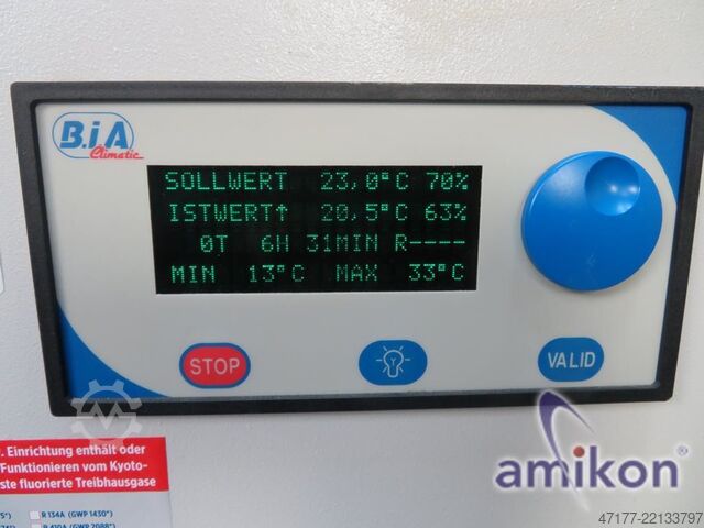 Multifunktionsschrank mit Feuchte BIA C890TH +15°C bis +30°C