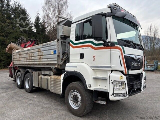Three-sided tipper truck MAN TGS 33.500 3-S.-Gesteinskipper+PENZ 15Z