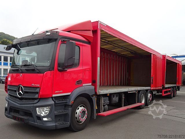 LKW mit Getränkeaufbau MERCEDES-BENZ 2540 Antos*kpl. Zug*NLA*2x LBW*38 Pal*Kamera*TOP