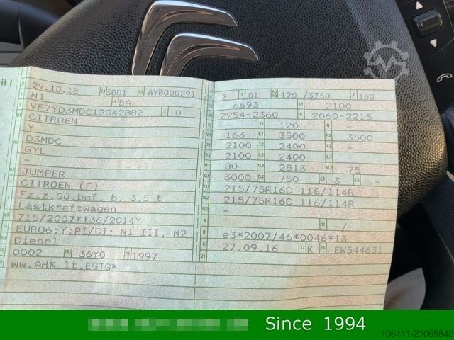 Pick-up CITROEN Jumper Pritsche 35 L4 Heavy BlueHDi 160